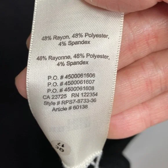 ❗️SOLD❗️ Wilfred Free Black Long Sleeve Mock Neck Resing Maxi Dress Size L - Picture 9 of 9